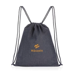 Impact AWARE™ recycled denim drawstring backpack (P762.835)-3