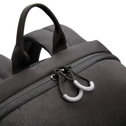This stylish carry-on laptop backpack is intended for business and leisure trips. It’s designed with a padded 15.6