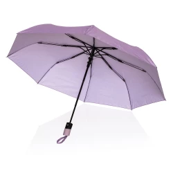 This portable 3 section auto open open mini umbrella  is the perfect size to keep in your bag or car for a weather emergency. Metal frame, fibreglass ribs with ABS handle. With AWARE™ tracer that validates the genuine use of recycled materials. This -7