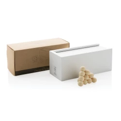 Exercise your mind like you exercise your muscles! Brain teaser toys are an ultra-fun way to better your analysing and problem-solving skills. This brain teaser set contains 3 puzzles and comes in a white painted pine wooden box. Made with FSC®certif-6