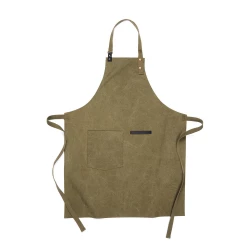 Apron made of 40 % recycled polyester and 60 % recycled cotton. This stylish apron is a practical kitchen accessory with a lovely design - no need to compromise on style even when you're cooking dinner! The apron features a front pocket and a loop fo