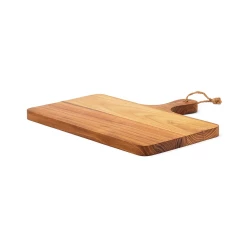 Stylish cutting/serving board that will brighten up any kitchen. The cutting board is made of FSC-certified teak and has a beautiful golden to medium brown wood shade which darkens over time. The board has a high oil content which makes it very resis-2