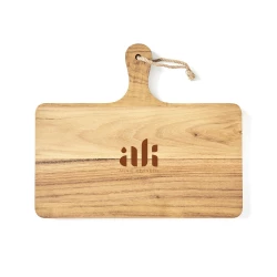 Stylish cutting/serving board that will brighten up any kitchen. The cutting board is made of FSC-certified teak and has a beautiful golden to medium brown wood shade which darkens over time. The board has a high oil content which makes it very resis-3