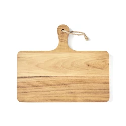 Stylish cutting/serving board that will brighten up any kitchen. The cutting board is made of FSC-certified teak and has a beautiful golden to medium brown wood shade which darkens over time. The board has a high oil content which makes it very resis-9