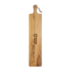 Robust and very handy cutting/serving board that thanks to its length of 75 cm and width of 15 cm has a large enough surface for being used both for cutting and serving.  The board is made of FSC-certified teak and has a beautiful golden to medium br-3
