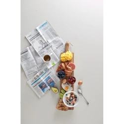 Robust and very handy cutting/serving board that thanks to its length of 75 cm and width of 15 cm has a large enough surface for being used both for cutting and serving.  The board is made of FSC-certified teak and has a beautiful golden to medium br-5