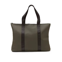 A small, sleek bag made of a lightweight, water-resistant nubuck PU fabric with a stylish matte exterior and a lightweight synthetic fabric interior. The main compartment closes with a zipper. Sturdy handles so you can fill the bag properly. (VG047-0