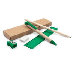 School set, pencil case, pencil, ball pen, ruler, eraser and pencil sharpener | Tobias (V7869-06)