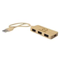 USB- und USB-C-Hub aus Bambus B'RIGHT | Kenzie (V7283-17)-3