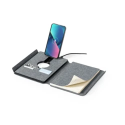Wielofunkcyjny notatnik RPET A5, magnetyczna ładowarka bezprzewodowa 10W, power bank 5000 mAh (V1302-19)-4