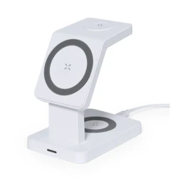 Magnetyczna ładowarka bezprzewodowa 15W, 3 w 1, stojak na telefon (V1351-02)