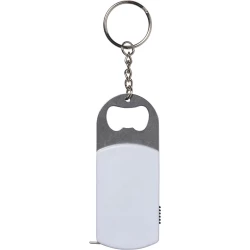 Schlüsselanhänger mit LED-Lampe, Flaschenöffner, Maßband 1m (V9458-02)-2