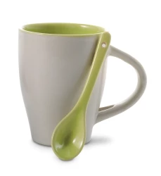 Kubek ceramiczny 300 ml z łyżeczką (V5269-10)