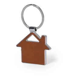 Brelok do kluczy z frontem i tyłem ze skóry z recyklingu (V1308-16A)