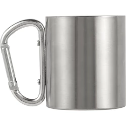 Metalowy kubek 185 ml z karabińczykiem (V0646-32)-4
