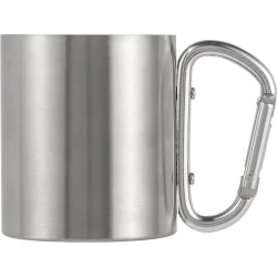 Metalowy kubek 185 ml z karabińczykiem (V0646-32)-5