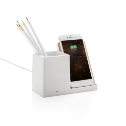 Ładowarka bezprzewodowa 10W, organizer na biurko Ontario (P308.403)-2