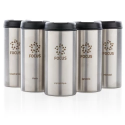 Kubek podróżny 330 ml Metro ze stali nierdzewnej z recyklingu (P435.042)-5