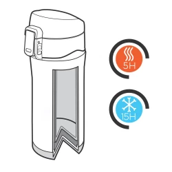 Kubek termiczny 300 ml, stal nierdzewna z recyklingu (P435.062)-8