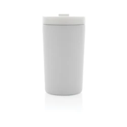 This double wall vacuum leakproof lock mug is the perfect size for your beverage. It's leakproof sealed flip lid is designed for easy open/close and on-the-go use. Vacuum insulation keeps beverages hot for up to 5 hours and cold for up to 15 hours. M-4