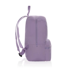 This 285 gsm recycled canvas backpack is a classic for everyday use. This bag features a spacious front and back pocket to hold your other daily essentials. With AWARE™ tracer that validates the genuine use of recycled materials. Each backpack saves -3