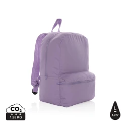 This 285 gsm recycled canvas backpack is a classic for everyday use. This bag features a spacious front and back pocket to hold your other daily essentials. With AWARE™ tracer that validates the genuine use of recycled materials. Each backpack saves -7