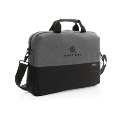 This Swiss Peak AWARE™ 15.6” laptop bag offers unique style and storage for your laptop and tablet. With pockets to organise all of your tech gadgets and personal accessories. RFID pockets for your wallet and passport. Connect your power bank easily -5