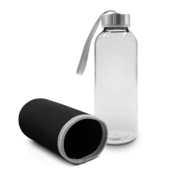 Glass bottle 420 ml with pouch | Bob (V0462-03)-2
