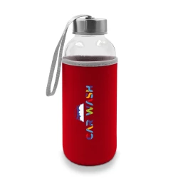 Glass bottle 420 ml with pouch | Bob (V0462-05)-5