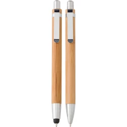 Bambusowy zestaw piśmienniczy, długopis touch pen i ołówek mechaniczny (V1803-16)-2