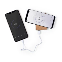 Bezprzewodowy power bank 5000 mAh ze słomy pszenicznej, ładowarka bezprzewodowa 5W (V0147-00)-2