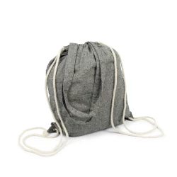 Recycelte Baumwolltasche 2 in 1, Beutel mit Kordelzug und Einkaufstasche | Jamarion (V2149-03)-3