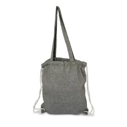 Recycelte Baumwolltasche 2 in 1, Beutel mit Kordelzug und Einkaufstasche | Jamarion (V2149-03)-4
