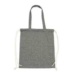 Recycelte Baumwolltasche 2 in 1, Beutel mit Kordelzug und Einkaufstasche | Jamarion (V2149-03)-6