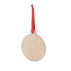 Drewniana zawieszka, świąteczny wzór (VA233-17A)