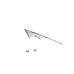 Zweileiner-Drachen mit RPET, Tragetasche (VA296-02)