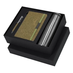 Zestaw upominkowy, termos 500 ml, notatnik ok. A5, długopis, pudełko podarunkowe (VA393-06)