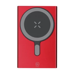 Magnetyczny bezprzewodowy power bank 5000 mAh z aluminium z recyklingu, ładowarka bezprzewodowa 15W (VA601-05)