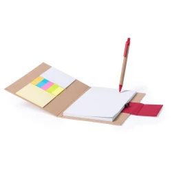 Memo holder, notebook approx. A5, sticky notes, ball pen (V2926-05)