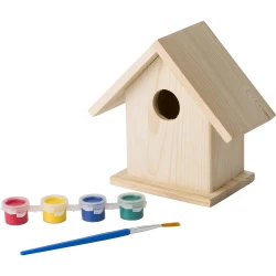 Birdhouse for painting, paints and brush (V7347-17)-8