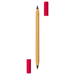 Kugelschreiber aus Bambus 2 in 1, Bleistift 