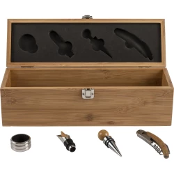 Weinset 4-tlg. in Bambusbox (V7989-17)-3