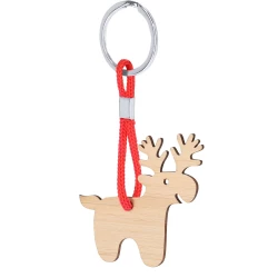Bambusowy brelok do kluczy, świąteczny motyw (VA234-17B)