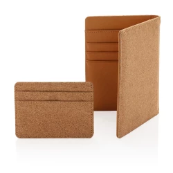 Korkowe etui na karty kredytowe i paszport, ochrona RFID (P820.459)-8