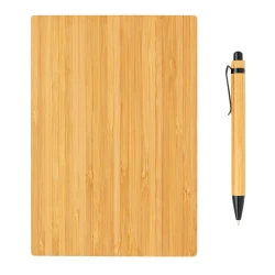 Bambusowy notatnik A5 z bambusowym długopisem (P772.159)-4