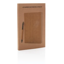Bambusowy notatnik A5 z bambusowym długopisem (P772.159)-8