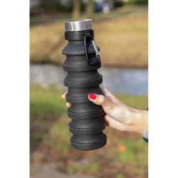 Składana butelka sportowa 550 ml z karabińczykiem (P432.621)-12