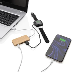 Bambusowy hub USB 2.0 z USB typu C (P308.739)-3