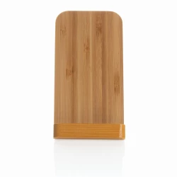 Bambusowa ładowarka bezprzewodowa 5W, stojak na telefon (P308.359)-3