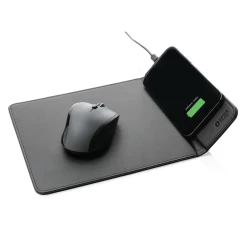 Podkładka pod mysz Swiss Peak, ładowarka bezprzewodowa 10W, PU z recyklingu (P300.241)-4